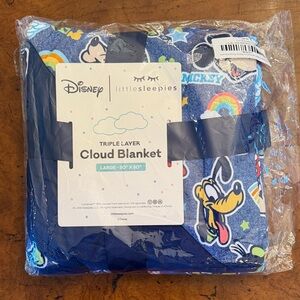 Disney Little Sleepies dark blue mickeys clubhouse large cloud blanket